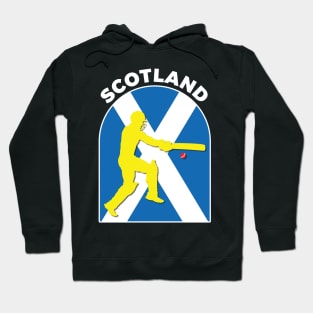 Scotland Cricket Batsman Scotland Flag Hoodie